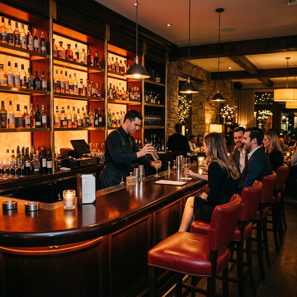 Bar Counter with Ambient Lighting